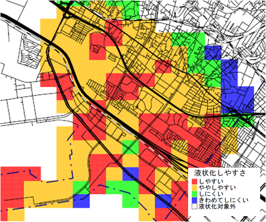 일본 치바현 액상화 지도/사진=일본 국토교통성