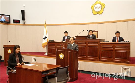 서기동 구례군수, 2018년도 예산안 제출에 따른 시정연설