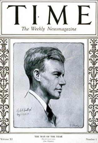 첫 올해의 인물 1927년 찰스 린드버그