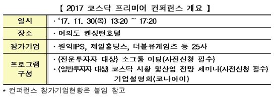 한국거래소 코스닥 프리미어 컨퍼런스 개최 