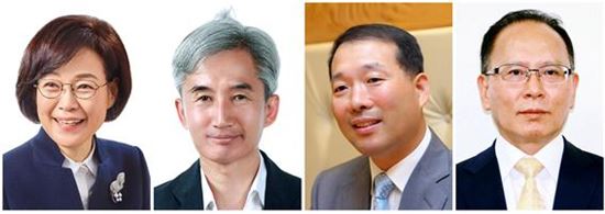 사진 왼쪽부터 정책부문 박혜자, 지역부문 이웅범, 사회부문 이성춘, 언론부문 문상기. 사진=사)지역발전정책연구원