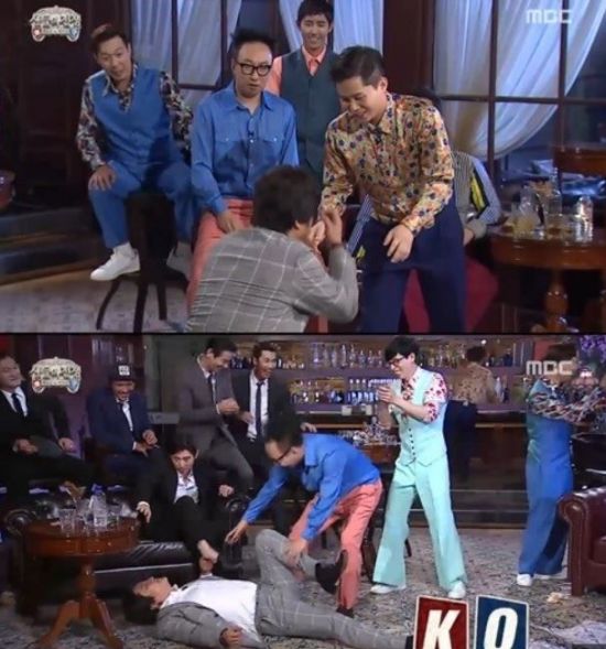 양세형 딱밤 / 사진=MBC 예능 ‘무한도전’ 방송 캡처