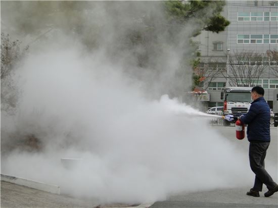 광주우편집중국, 화재예방 합동훈련 실시