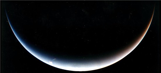 ▲보이저 호가 찍은 해왕성의 남극.[사진제공=NASA]