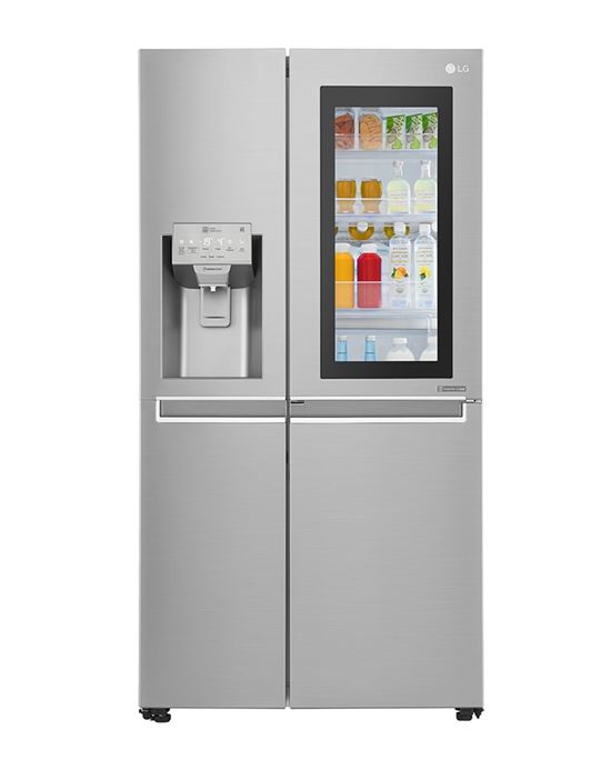 영국의 가전·IT 평가 전문지 ‘트러스티드 리뷰(Trusted Review)’로부터 별 5개 만점을 받은 LG 노크온 매직스페이스 양문형 냉장고.