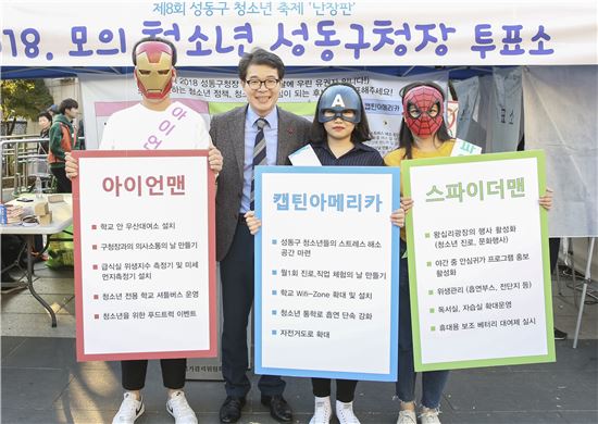 청소년 축제 구청장 선거 