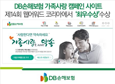 DB손보 홈페이지, '웹어워드 코리아'에서  최우수상 수상