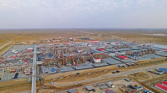 현대엔지니어링의 우즈베키스탄 '칸딤 가스처리시설 프로젝트' 전경.