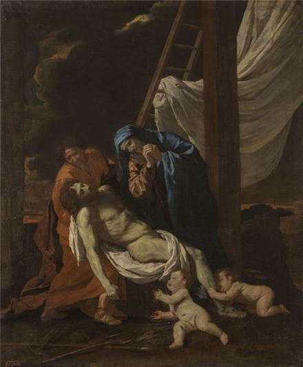 니콜라 푸생, 십자가에서 내림, 1628~1629, 캔버스에 유채, 예르미타시박물관 소장
