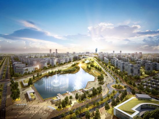 쿠웨이트 압둘라 신도시 내 호수공원 조감도