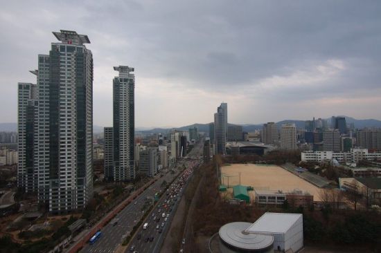경기고사거리쪽에서 바라본 삼성동 현대아이파크 아파트<자료:서울시>