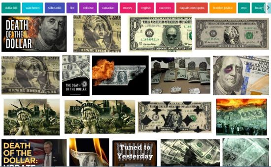 '달러의 죽음(death of the dollar)' 구글 검색결과/사진=구글캡처