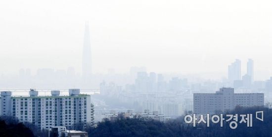 [포토] 시야 흐린 서울 하늘
