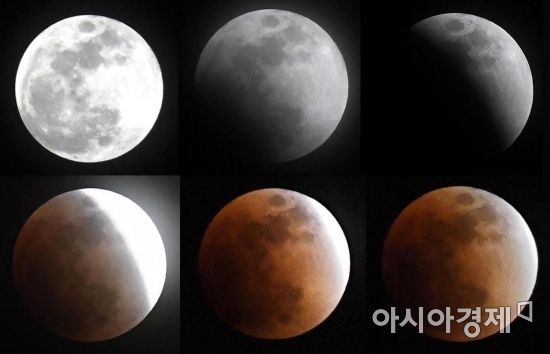 [포토] 슈퍼문에서 블러드문으로, '서울 하늘에 펼쳐진 우주쇼'