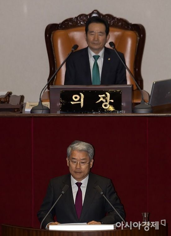 [포토] 김동철 원내대표, 교섭단체 대표연설