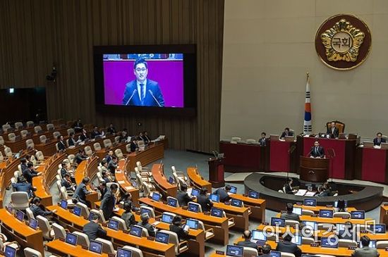[포토] 비교섭단체대표 연설하는 오신환 원내대표