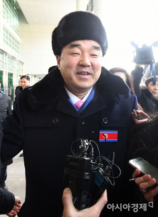 [포토]김일국 북한 체육상 입경