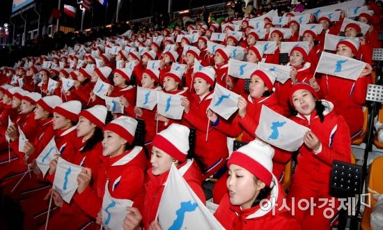 [포토]북한 응원