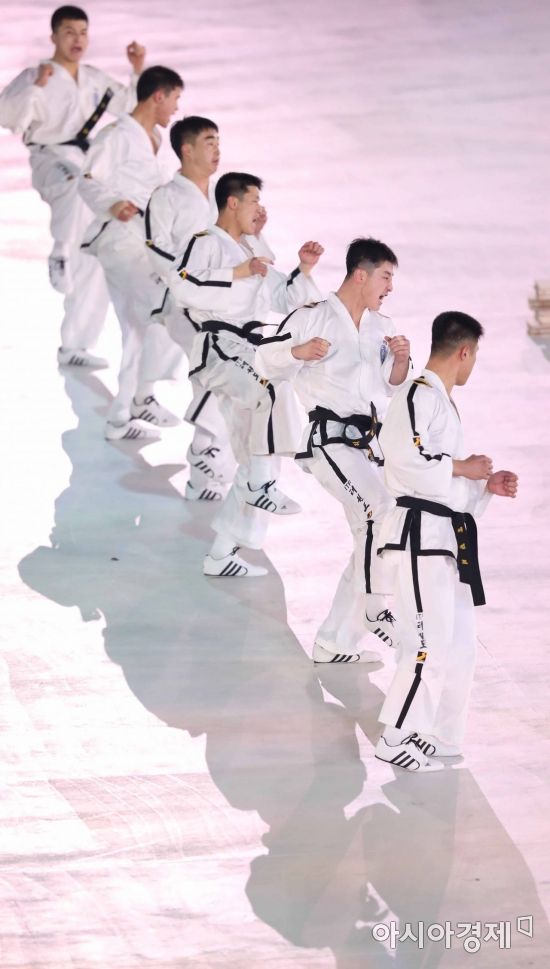 [포토]평창 동계올림픽, 북한 태권도 시범단의 공연
