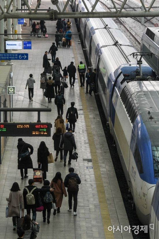 [포토] KTX로 이동하는 귀성객들