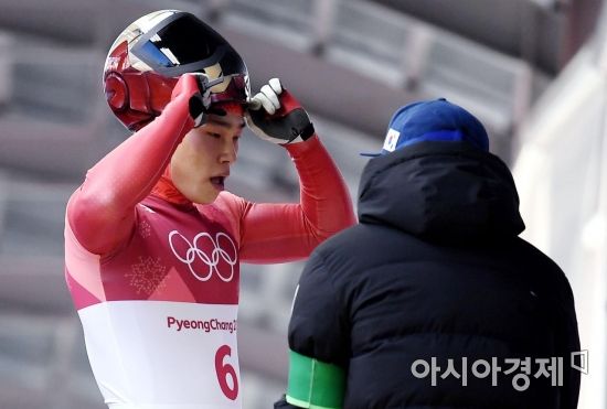 [포토] 1차 주행 마친 윤성빈