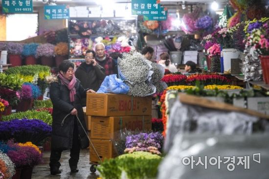 [포토] '우수' 봄 맞이 끝난 꽃시장