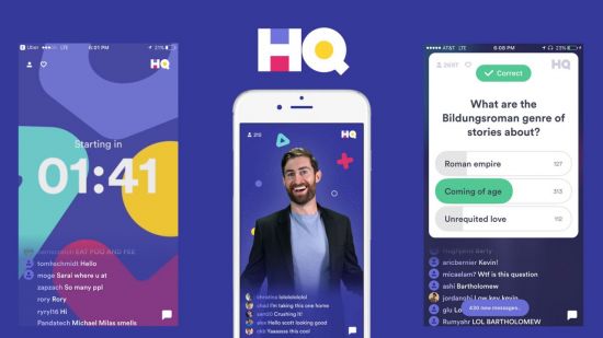 모바일 퀴즈쇼 앱의 원조인 'HQ trivia'