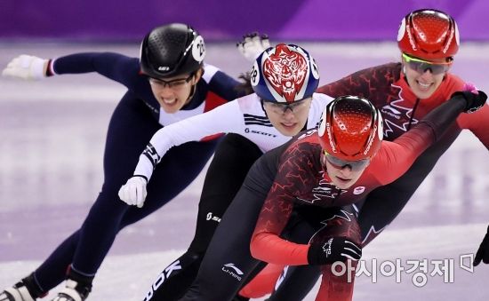 [포토] 김아랑, '킴 부탱이어 2위로 준결승 진출'