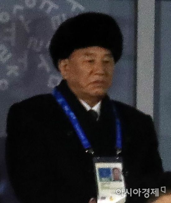 [포토] '2018 평창동계올림픽 폐막식' 참석한 김영철