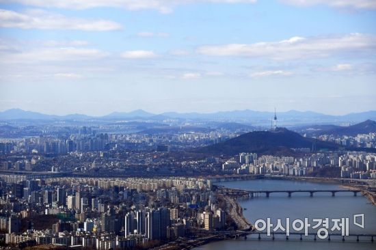 [포토]미세먼지 농도 '좋음' 수준의 하늘 