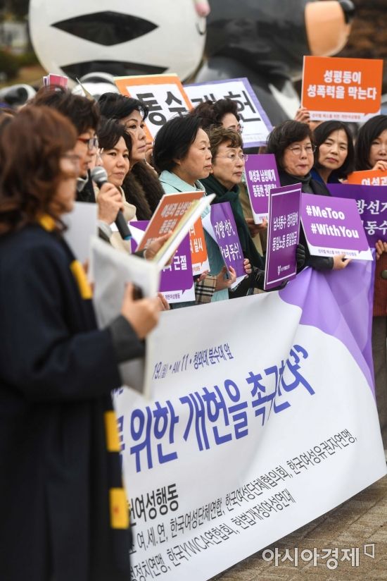 [포토] 성차별 해소 위한 개헌 촉구 기자회견