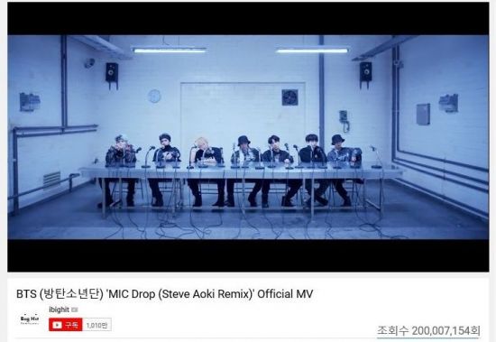 “이 어려운 걸 방탄소년단이 해낸다”…방탄소년단, ‘MIC Drop’ 리믹스 뮤직비디오 2억 뷰 돌파
