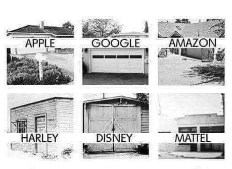 애플, 마이크로소프트, 구글 등은 모두 차고에서 시작됐다.