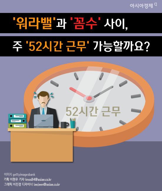 [카드뉴스]'워라밸'과 '꼼수' 사이, 주 '52시간 근무' 가능할까요?