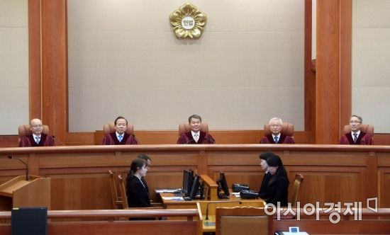[포토] 헌법재판소, 국정교과서 위헌확인 등 3월 심판사건 선고