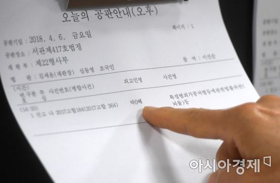 [포토]피고인 박근혜 '운명의 날'