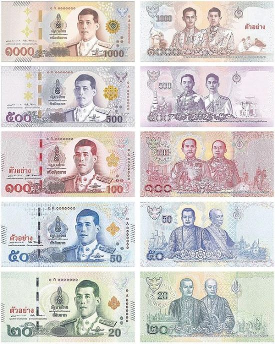 태국서 새 지폐 오늘부터 유통…와찌랄롱꼰 현 국왕으로 교체