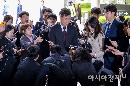 [포토] 박근혜 전 대통령 1심 선고 참석 마친 국선변호인