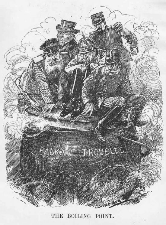 1912년 당시 발칸전쟁 상황을 풍자한 삽화(사진=위키피디아)