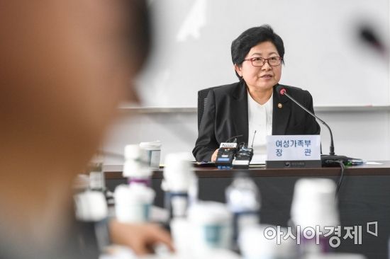 [포토] 성희롱-성폭력 근절 추진 협의회 참석한 정현백 장관