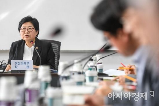 [포토] 성폭력 근절 추진 협의회 참석한 정현백 장관