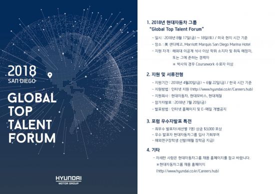 해외인재 발굴하는 현대차그룹, ‘제8회 글로벌 탑 탤런트 포럼’ 개최