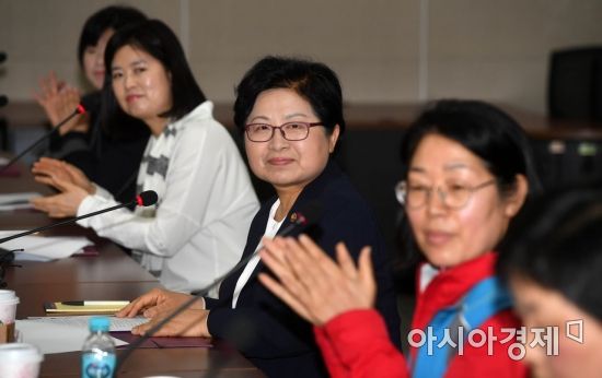 [포토]미투 간담회 참석한 정현백 여성가족부 장관