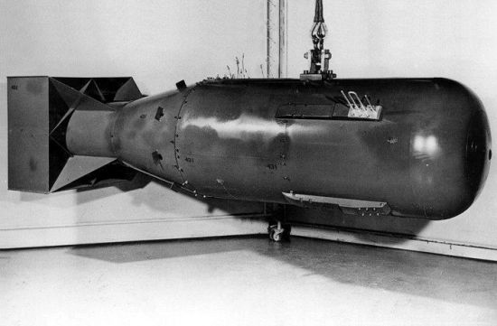 1945년 8월6일 일본 히로시마에 투하된 원폭으로 오크리지 핵시설에서 생산된 것으로 알려진 '리틀보이'의 외피 모습(사진=위키피디아)