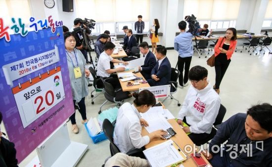 [포토] 서울시선관위, 지방선거 후보자등록 시작