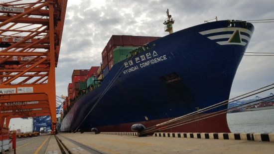 [현대컨피던스호 승선기①]1회 접안비용 1.5억원·동원인력 95명…현대부산신항만 터미널 가보니