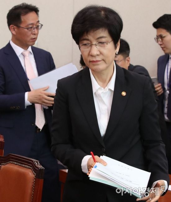 [포토] 법사위 출석하는 김영주 장관
