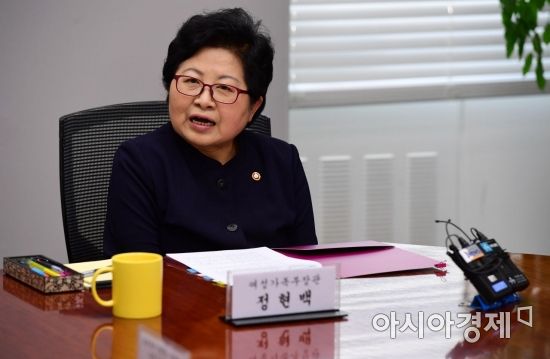[포토]정현백 여성가족부 장관, 성희롱·성폭력 근절 대책은?