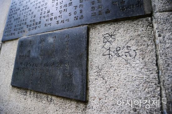 [문호남의 찍고 쓰고]녹슬고 악취까지…무관심에 골병 앓는 도심 속 위인들