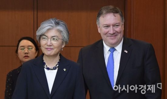 [포토]한미 외교장관의 미소